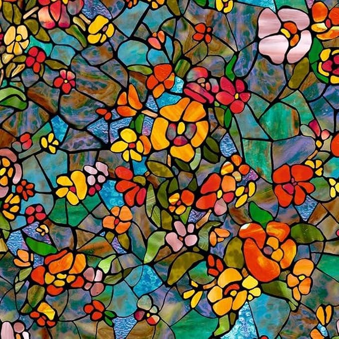 d-c-fix 346-0431 Self-Adhesive Privacy Glass Window Film, Venetian Garden by d-c-fix