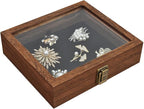 MOOCA Tempered-Glass Top 2 pieces Set Small Wooden Jewelry Display Case - Image 2
