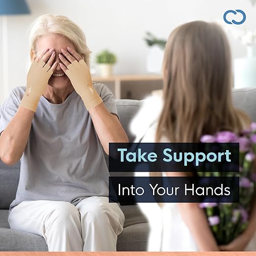 Copper Compression Arthritis Gloves | Fingerless Arthritis Carpal Tunnel Pain - Image 4