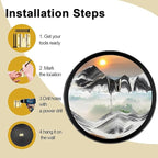 TNSLGHS Moving Sand Art, Wall Mounted Sand Art Liquid Motion, 360°Rotate Moving - Image 4