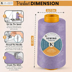 AK TRADING CO. 4-Pack Lavender All Purpose Sewing Thread Cones of High Tensile - Image 2