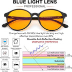 LIKSMU Blue Light Blocking Glasses Computer Gaming TV Phone Sleeping Glasses - Image 2
