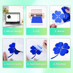 Aoder Blue Puff Vinyl Heat Transfer - Image 2