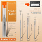 TLKKUE 12 Pcs/3 Sizes Large-Eye Blunt Needles, Steel Yarn Needle - Image 2