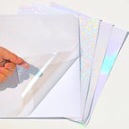 36 Sheets Holographic Laminate Sheets Clear Self Adhesive Sticker Paper | - Image 7
