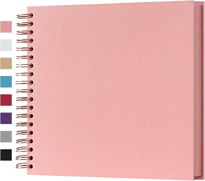 potricher 10 x 10 Inch DIY Scrapbook Photo Album 80 Pages Thick Kraft Blank by potricher