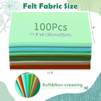 Tegeme 100 Pcs 8 x 12 Inches Felt Fabric Sheet - Image 3