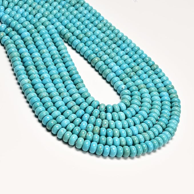 ICAI Beads Natural 5x8mm Rondelle Beads, Abacus Disk Stone Spacer Beads – Loose - Image 2