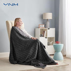 YnM Exclusive Weighted Blanket, Cooling Bamboo & Cozy Velvet Dual-Sided - Image 2