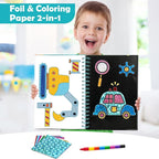 FUNNYB&G Foil Art Craft Kit for Boys 4-10 Years Old: Mess-Free & No-Glue - Image 2