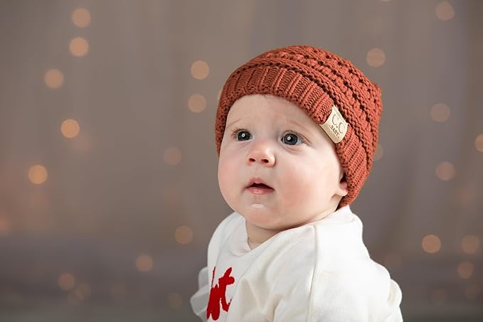 Funky Junque Baby Winter Hat – Cute Newborn Hats, Cozy Warm Infant Beanie, Soft Knit Stocking Stuffer for Babies 0–12 Months
