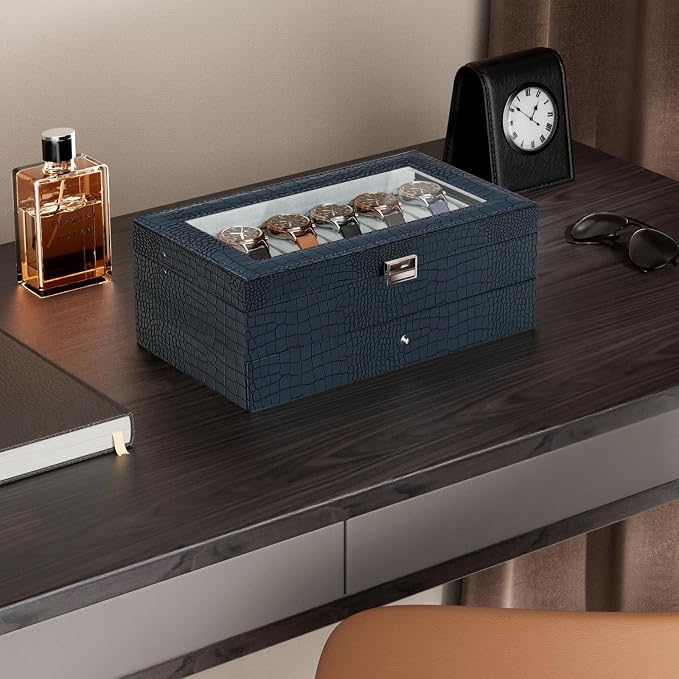 ProCase Watch Box, 12 Slot Mens Watch Case - Image 2