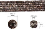 155pcs 3x2mm Natural Brown Snowflake Obsidian Heishi Disc Rondelle Spacer Stone - Image 3