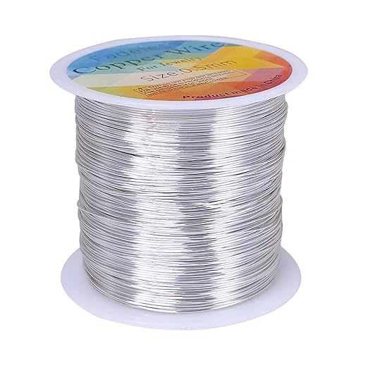 203 Feet Tarnish Resistant Copper Wires 24 Gauge/0.5mm Jewelry Craft Wires by CREATZONE