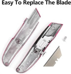 DIYSELF 2Pack Utility Knife Box Cutter Retractable Blade Heavy Duty, Box Cutters - Image 6
