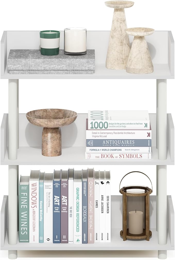 Furinno Turn-N-Tube 3-Tier Display Shelf, Storage Shelves, Book Shelf, Open - Image 5