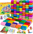 Air Dry Clay 100 Colors Foam Clay Non-Sticky Soft Air Dry Foam Clay, Moldable by WOLWEFA