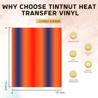 Tintnut Red Blue Gradient Heat Transfer Vinyl, easy cut & weed, stretch washable - Image 2