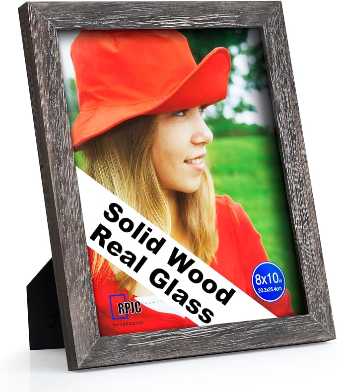 RPJC 8x10 Picture Frames Made of Solid Wood High Definition Glass by RPJC