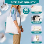 60-Pack Sublimation Blanks Tote Bags, heat transfer & HTV ready, personalized - Image 4