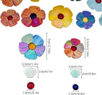 Esweny 12 Flower Stained Glass Mosaic Tiles - Image 4