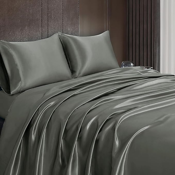 Homiest Luxury Dark Grey Satin Top Sheet - Image 6