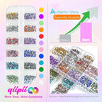 qiipii 24 Color 2mm Small Crystal Resin Rhinestones - Image 3
