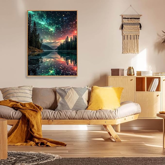 Landscape Diamond Art Kits for Adults, Full Drill Aurora Diamond Painting Kits - Image 4