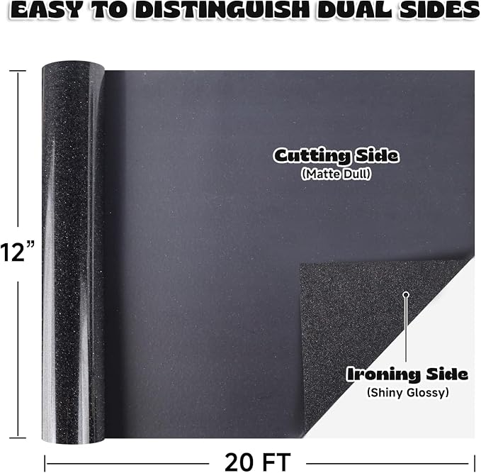 Glitter Black HTV - Image 2