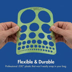 Alvin, Circle Guide Template, 44 Circles, 7 inches x 9.25 inches x .030 inches - Image 4