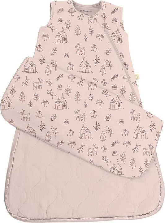 GUNAMUNA günamüna Unisex Baby, Toddler Wearable Blanket, Sleeping Bag Bamboo Rayon, Sleep Sack with Diaper Zipper, 2.6 TOG