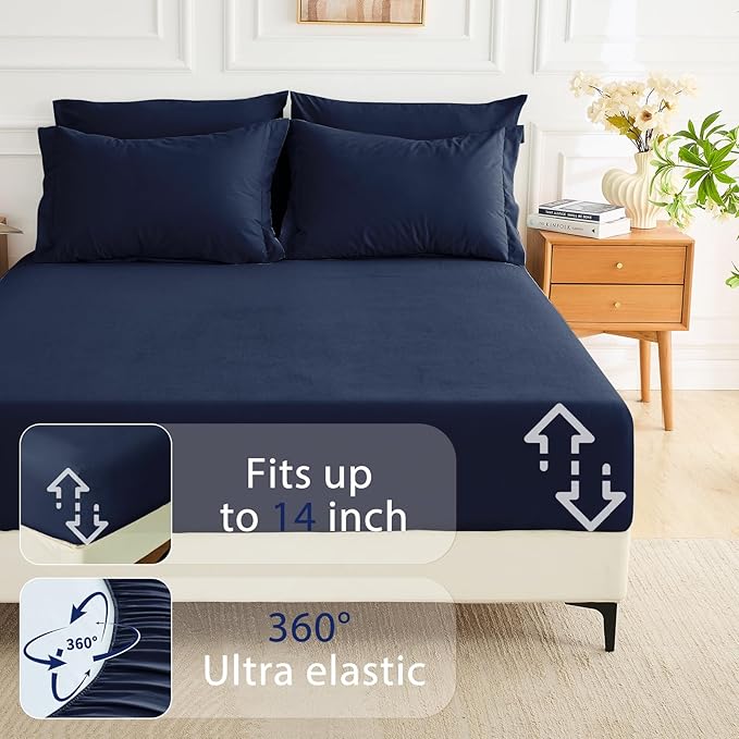 MUXHOMO 7 Pieces Queen Comforter Set, Soft Bed in a Bag Queen Size, All Season - Image 6