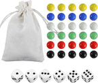30 PCS Glass Marbles 6 Colors for Wahoo Marble Games 6 Dices 0.63in | Set of 30 by COMSREV