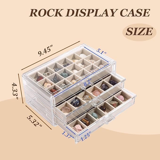 CLUQMEIK Acrylic Rock Collection Display Case - Image 4