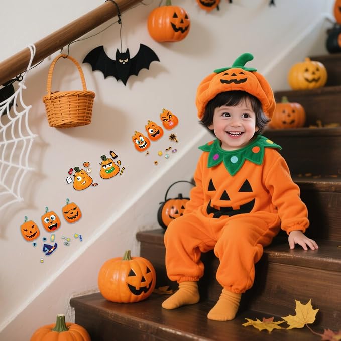 56 Sheets Halloween Pumpkin Stickers - Image 6