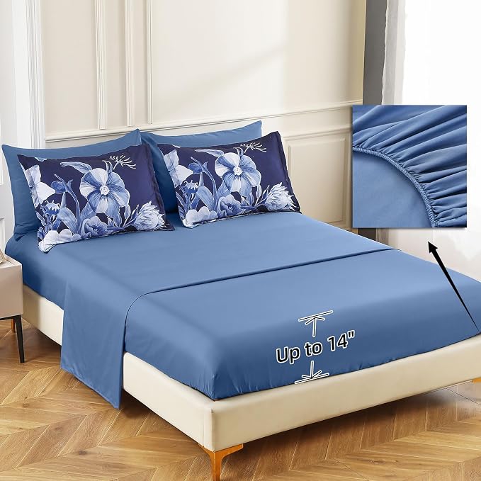Luxudecor Floral Comforter Set King Size 7 Piece, Elegant Floral Comforter - Image 5