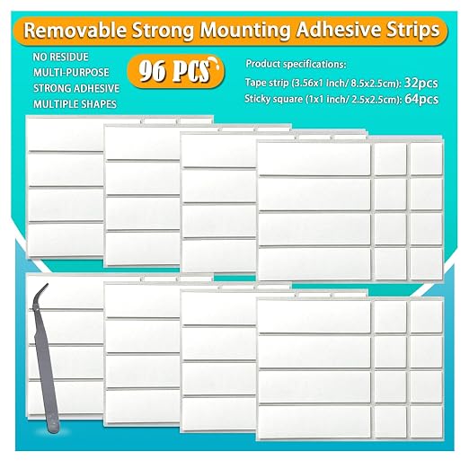 Birllaid Double Sided Tape for Walls, Picture Hanging Strips Removable Mounting by Birllaid