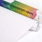 HTVRONT White Glitter HTV Vinyl- 10” x 5ft White Glitter Iron On Vinyl | by HTVRONT