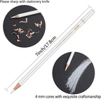 MARKART Professional White Charcoal Pencils Set, 5 Pieces Sketch Highlight - Image 3