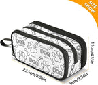 Dog Paw Print Bones Pencil Case Box Boys Girls Large Pencil Pouch Zipper - Image 7