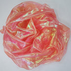 Orange Red Iridescent Organza Fabric - Image 7