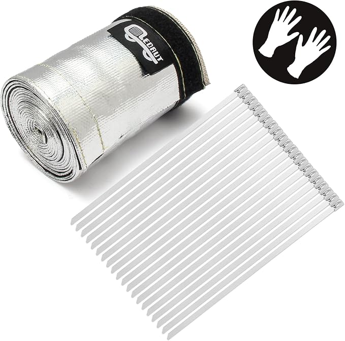 Heat Shroud Aluminized Sleeving Heat Shield fuel line wire heat sleeve - Image 2