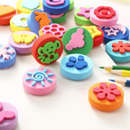 Outus 48 Pcs EVA Sponge Stamps for Painting Foam Stamper Double-Side Sponge - Image 3