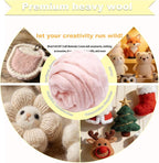 Wool Roving-3.5oz Needle Felting Wool, Soft Multi-Color Wool Fiber, Perfect - Image 3