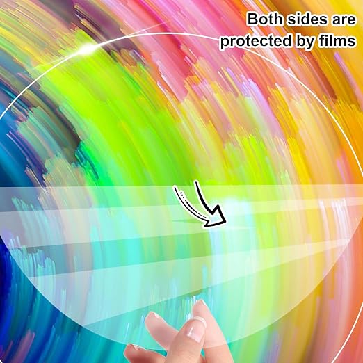 KINLINK 22in Plexiglass Sheets 1/8 inch Thick, 3mm Clear Circle PET Plastic - Image 6