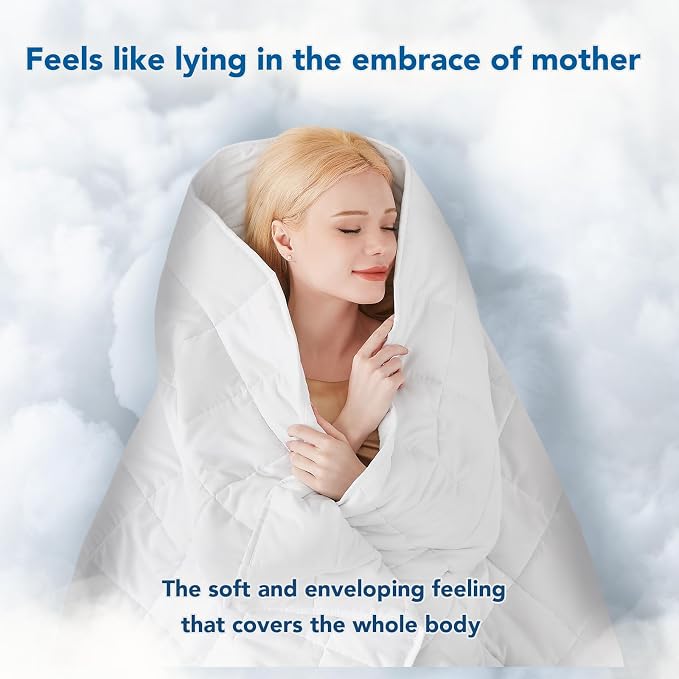 Topcee Weighted Blanket Soft Cooling Heavy Blanket Sleeping, Apply to 240-260 - Image 4