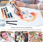 PANDAFLY Miniature Paint Brushes Drybrush Set, 12 Sizes Miniature Brushes - Image 3