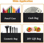 ZeeDix Canvas Zipper Pouch Bulk – 8.3 x 5 Inches Cotton Canvas Pouches - Image 4