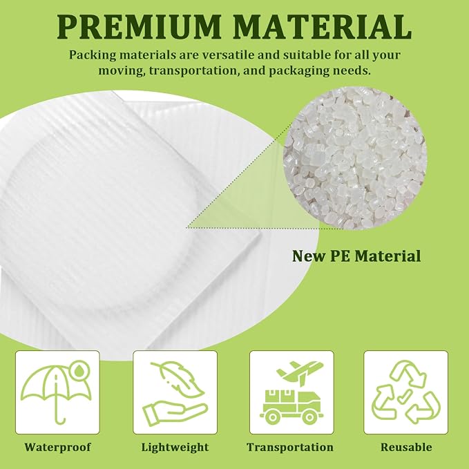 200PCS Cushion Foam Pouches, Moving Packaging Supplies - Image 3