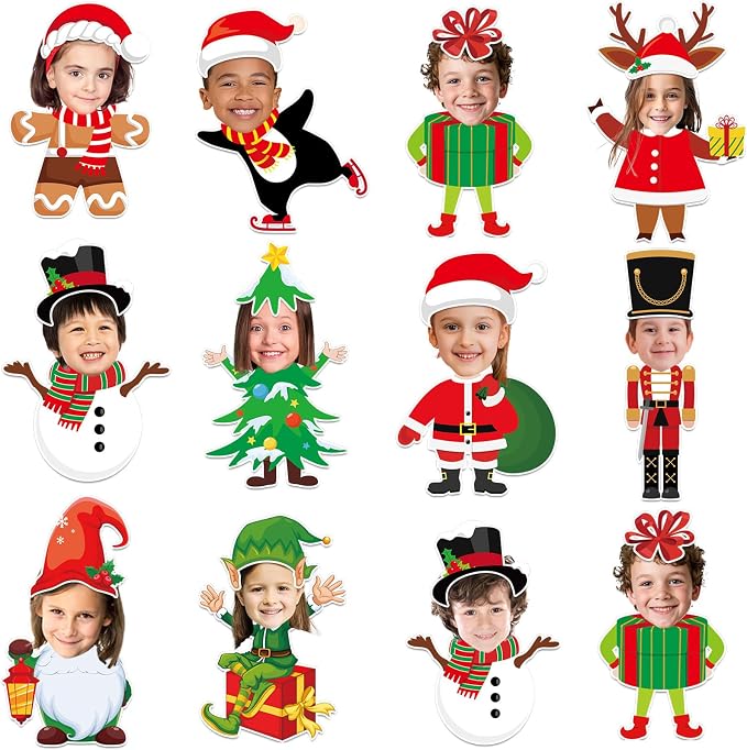 60pcs Christmas Theme Cutouts Xmas Holiday Bulletin Board Decorations Xmas by partygreeting